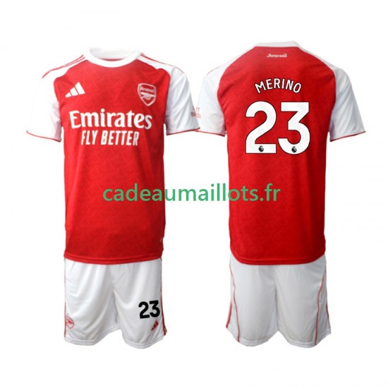 Arsenal Maillot avec flocage Merino 23 Domicile 2025-2026 ,Tenue Enfant MC