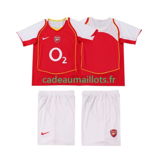 Arsenal Maillot avec flocage Rétro Domicile 1999 1998 ,Tenue Enfant MC
