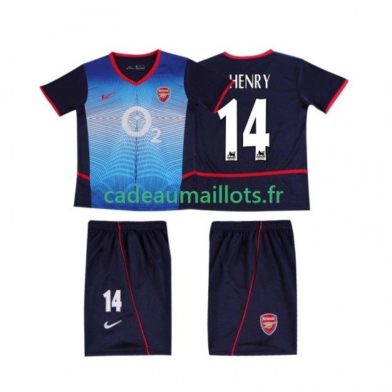 Arsenal Maillot avec flocage Thierry Henry 14 Rétro Extérieur 2010 1999 ,Tenue Enfant MC