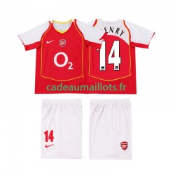 Arsenal Maillot avec flocage Thierry Henry 14 Rétro Domicile 1999 1998 ,Tenue Enfant MC