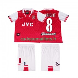 Arsenal Maillot avec flocage WRIGHT 8 Rétro Domicile 1996 2004 ,Tenue Enfant MC