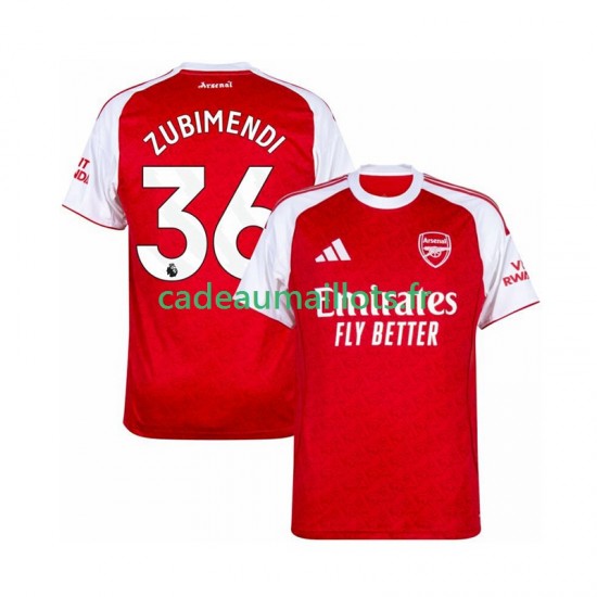 Arsenal Maillot avec flocage Zubimendi 36 Domicile 2025-2026 ,Homme MC