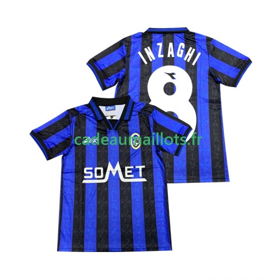 Atalanta Maillot avec flocage INZAGHI 8 Domicile 1996 2004 ,Homme MC