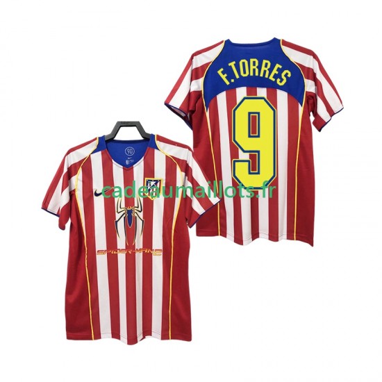 Atlético Madrid Maillot avec flocage F TORRES 9 Rétro Domicile 1999 1998 ,Homme MC