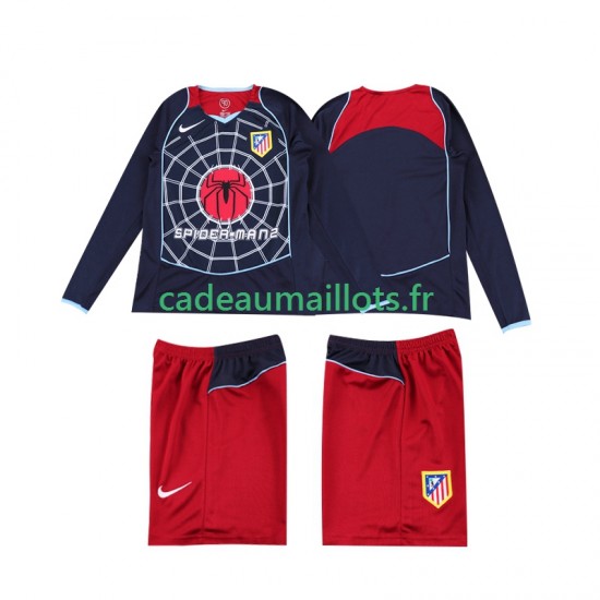 Atlético Madrid Maillot avec flocage Rétro Extérieur 1999 1998 ,Tenue Enfant ML