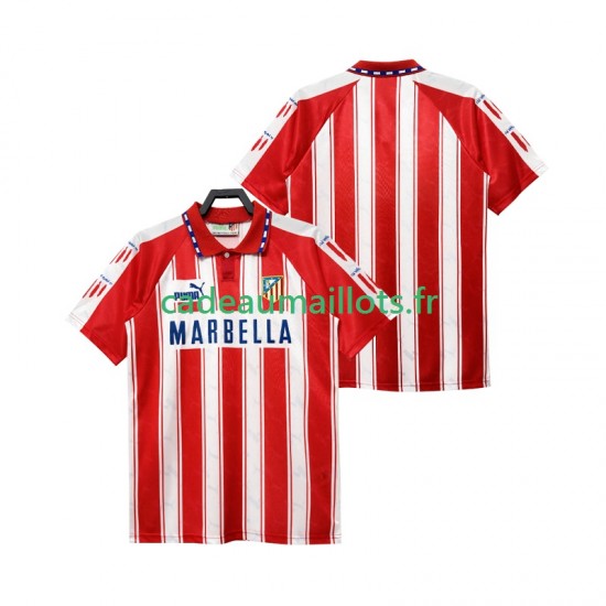 Atlético Madrid Maillot avec flocage Rétro Domicile 1994 1995 ,Homme MC
