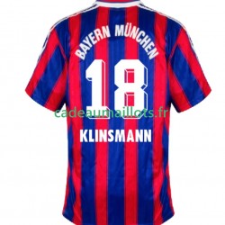 Bayern Munich Maillot avec flocage Klinsmann 18 Rétro Domicile 1995 2004 ,Homme MC