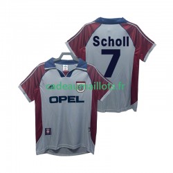 Bayern Munich Maillot avec flocage Scholl 7 Rétro 3ème 1988 2002 ,Homme MC