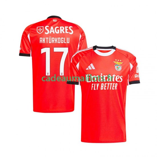 Benfica Maillot avec flocage Kerem Akturkoglu 17 Domicile 2025-2026 ,Homme MC