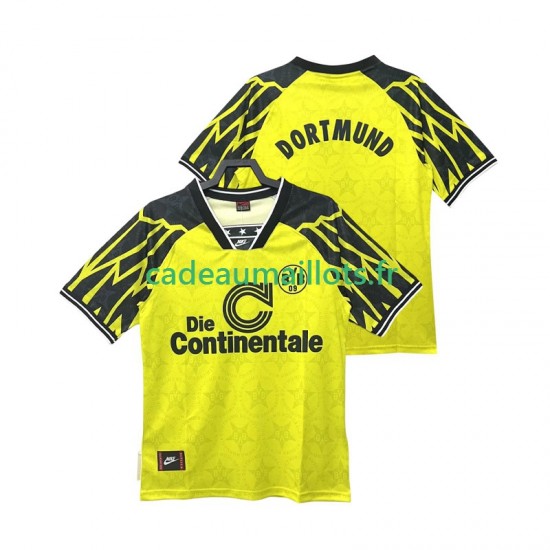 Borussia Dortmund Maillot avec flocage Rétro Domicile 1994 1995 ,Homme MC