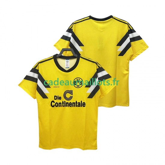 Borussia Dortmund Maillot avec flocage DFB-POKAL Rétro Domicile 1989 ,Homme MC