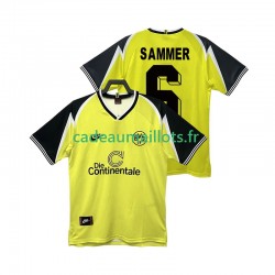 Borussia Dortmund Maillot avec flocage SAMMER 6 Rétro Domicile 1995 1996 ,Homme MC