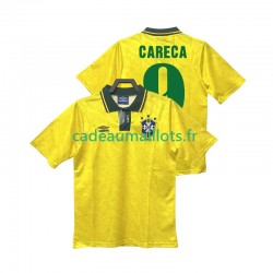 Brésil Maillot avec flocage CARECA 9 Rétro Domicile 1991 1993 ,Homme MC