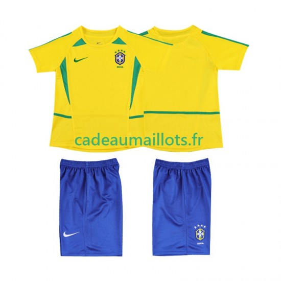 Brésil Maillot avec flocage Rétro Domicile 2010 ,Tenue Enfant MC