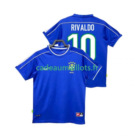 Brésil Maillot avec flocage RIVALDO 10 Rétro Extérieur 1988 ,Homme MC Brésil Maillot avec flocage RIVALDO 10 Rétro Extérieur 1988 ,Homme MC
