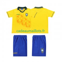 Brésil Maillot avec flocage Rétro Domicile 1994 ,Tenue Enfant MC