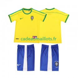Brésil Maillot avec flocage Rétro Domicile 1988 ,Tenue Enfant MC