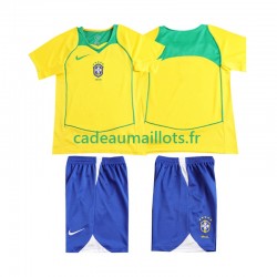 Brésil Maillot avec flocage Rétro Domicile 1999 ,Tenue Enfant MC