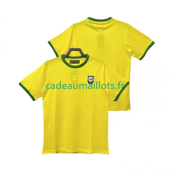 Brésil Maillot avec flocage 1970 Rétro Domicile ,Homme MC