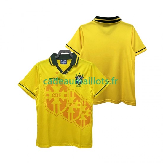 Brésil Maillot avec flocage Rétro Domicile 1994 ,Homme MC