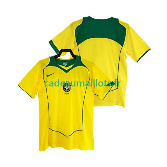 Brésil Maillot avec flocage Rétro Domicile 1999 ,Homme MC