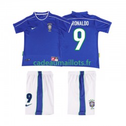 Brésil Maillot avec flocage Ronaldo 9 Rétro Extérieur 1988 ,Tenue Enfant MC