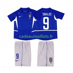 Brésil Maillot avec flocage Ronaldo 9 Rétro Extérieur 2010 ,Tenue Enfant MC