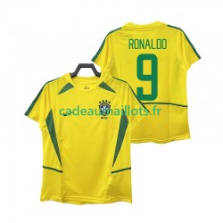 Brésil Maillot avec flocage Ronaldo 9 Rétro Domicile 2010 ,Homme MC