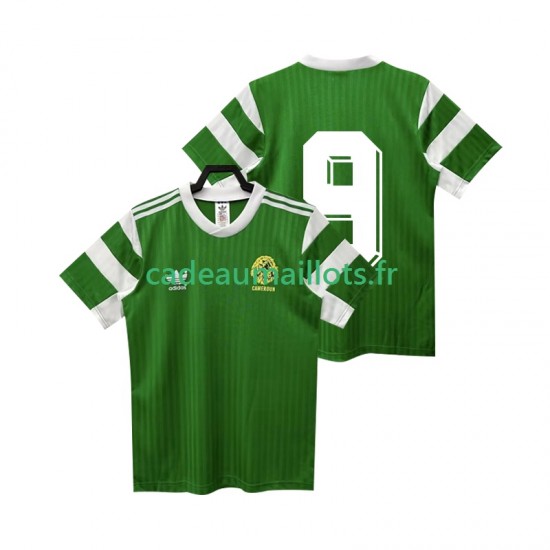 Cameroun Maillot avec flocage 9 Rétro Domicile 1990 ,Homme MC