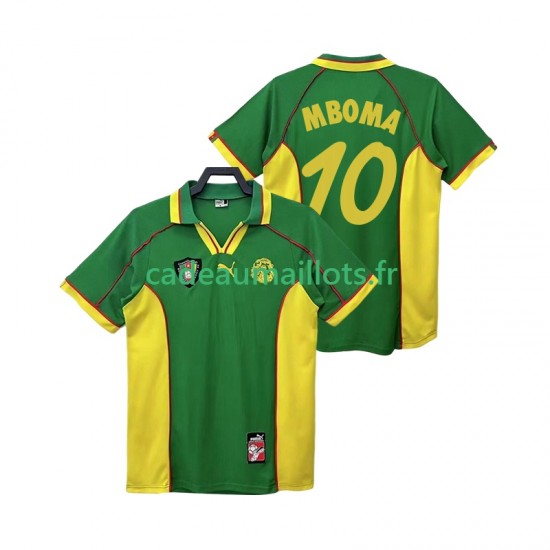 Cameroun Maillot avec flocage MBOBA 10 Rétro Domicile 1988 ,Homme MC