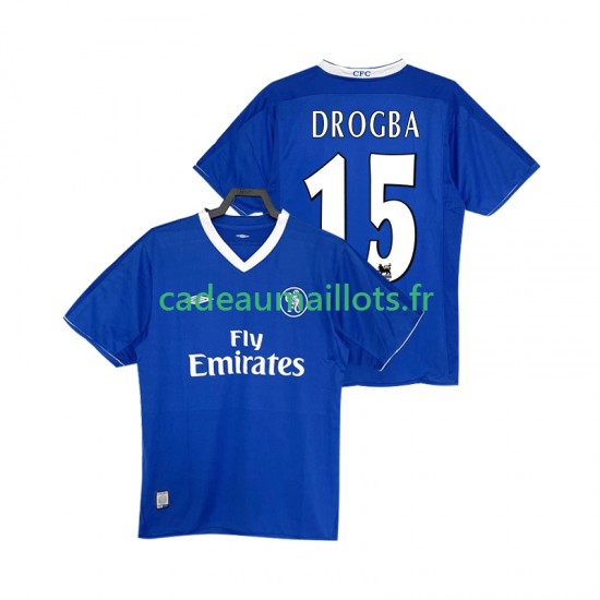 Chelsea Maillot avec flocage DROGBA 15 Rétro Domicile 2008 1998 ,Homme MC Chelsea Maillot avec flocage DROGBA 15 Rétro Domicile 2008 1998 ,Homme MC