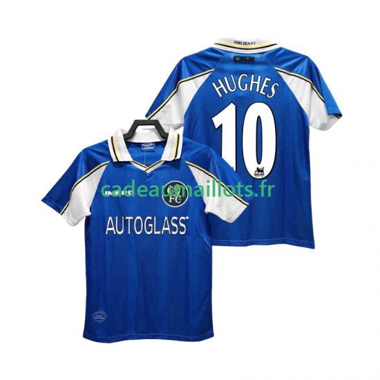 Chelsea Maillot avec flocage HUGHES 10 Rétro Domicile 2004 2002 ,Homme MC