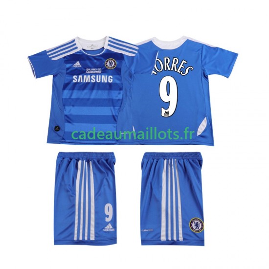 Chelsea Maillot avec flocage Torres 9 Rétro Domicile 2011 2012 ,Tenue Enfant MC