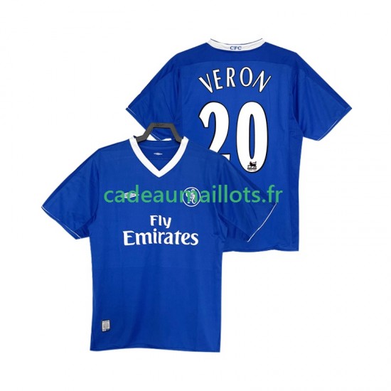 Chelsea Maillot avec flocage VERON 20 Rétro Domicile 2008 1998 ,Homme MC