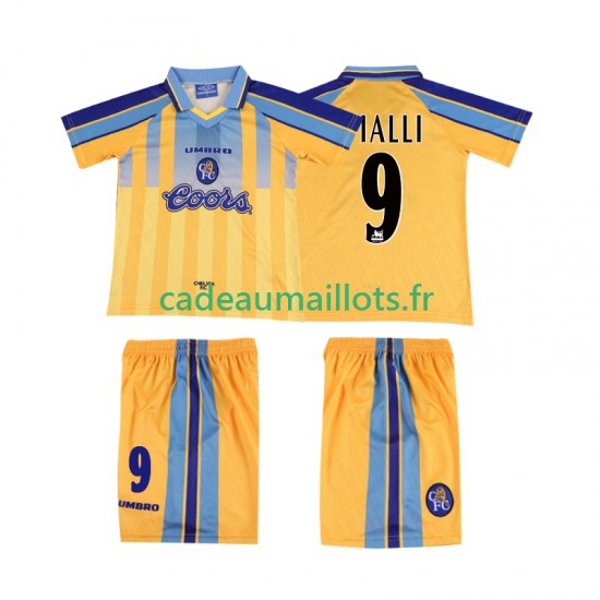 Chelsea Maillot avec flocage VIALLI 9 Rétro Extérieur 1995 2004 ,Tenue Enfant MC