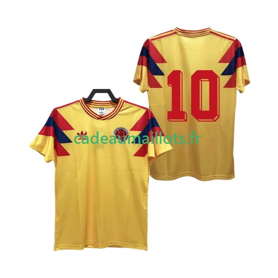 Colombie Maillot avec flocage 10 Rétro Domicile 1990 ,Homme MC