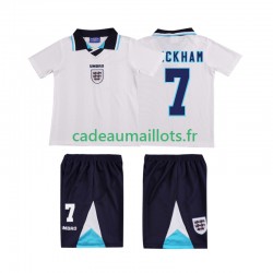 Angleterre Maillot avec flocage Beckham 7 Rétro Domicile 1996 ,Tenue Enfant MC