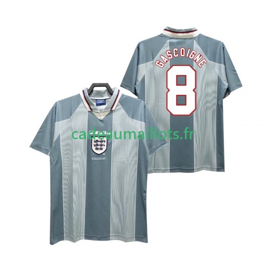 Angleterre Maillot avec flocage CASCOIGNE 8 Rétro Extérieur 1996 ,Homme MC