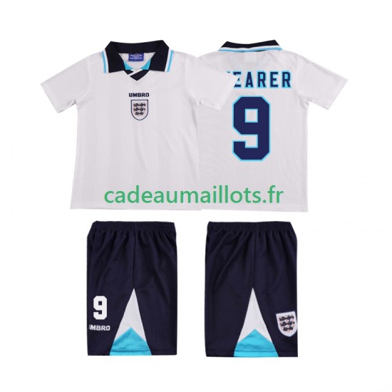 Angleterre Maillot avec flocage SHEARER 9 Rétro Domicile 1996 ,Tenue Enfant MC Angleterre Maillot avec flocage SHEARER 9 Rétro Domicile 1996 ,Tenue Enfant MC