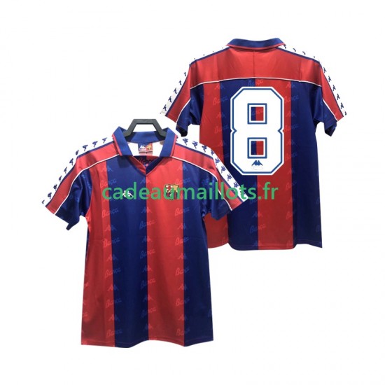 FC Barcelone Maillot avec flocage 8 Rétro Domicile 1992 1995 ,Homme MC