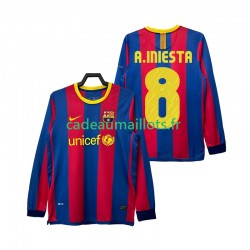 FC Barcelone Maillot avec flocage A INIESTA 8 Rétro Domicile 2010 2011 ,Homme ML