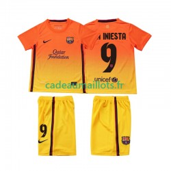 FC Barcelone Maillot avec flocage A INIESTA 9 Rétro Extérieur 2012 2013 ,Tenue Enfant MC