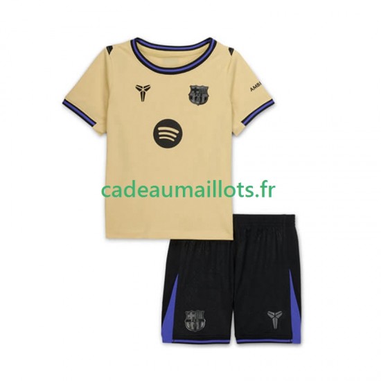 FC Barcelone Maillot avec flocage Extérieur 2025-2026 ,Tenue Enfant MC