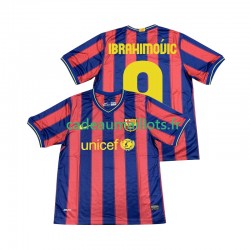 FC Barcelone Maillot avec flocage Ibrahimovic 9 Rétro Domicile 2009 2010 ,Homme MC