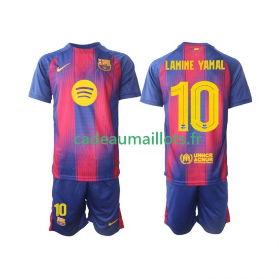 FC Barcelone Maillot avec flocage Lamine Yamal 10 Champions League Domicile 2025-2026 ,Tenue Enfant MC