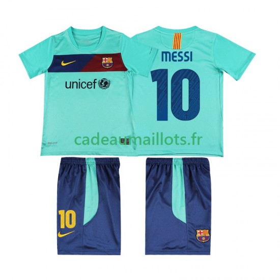FC Barcelone Maillot avec flocage Lionel Messi 10 Rétro Extérieur 2010 2011 ,Tenue Enfant MC