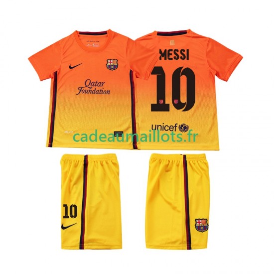 FC Barcelone Maillot avec flocage Lionel Messi 10 Rétro Extérieur 2012 2013 ,Tenue Enfant MC