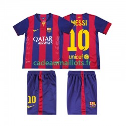 FC Barcelone Maillot avec flocage Lionel Messi 10 Rétro Domicile 2014 2015 ,Tenue Enfant MC
