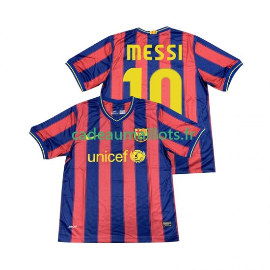 FC Barcelone Maillot avec flocage Lionel Messi 10 Rétro Domicile 2009 2010 ,Homme MC