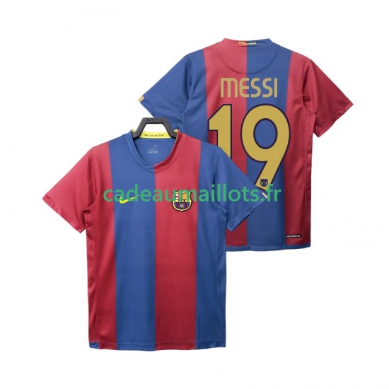 FC Barcelone Maillot avec flocage Lionel Messi 19 Rétro Domicile 2006 2007 ,Homme MC